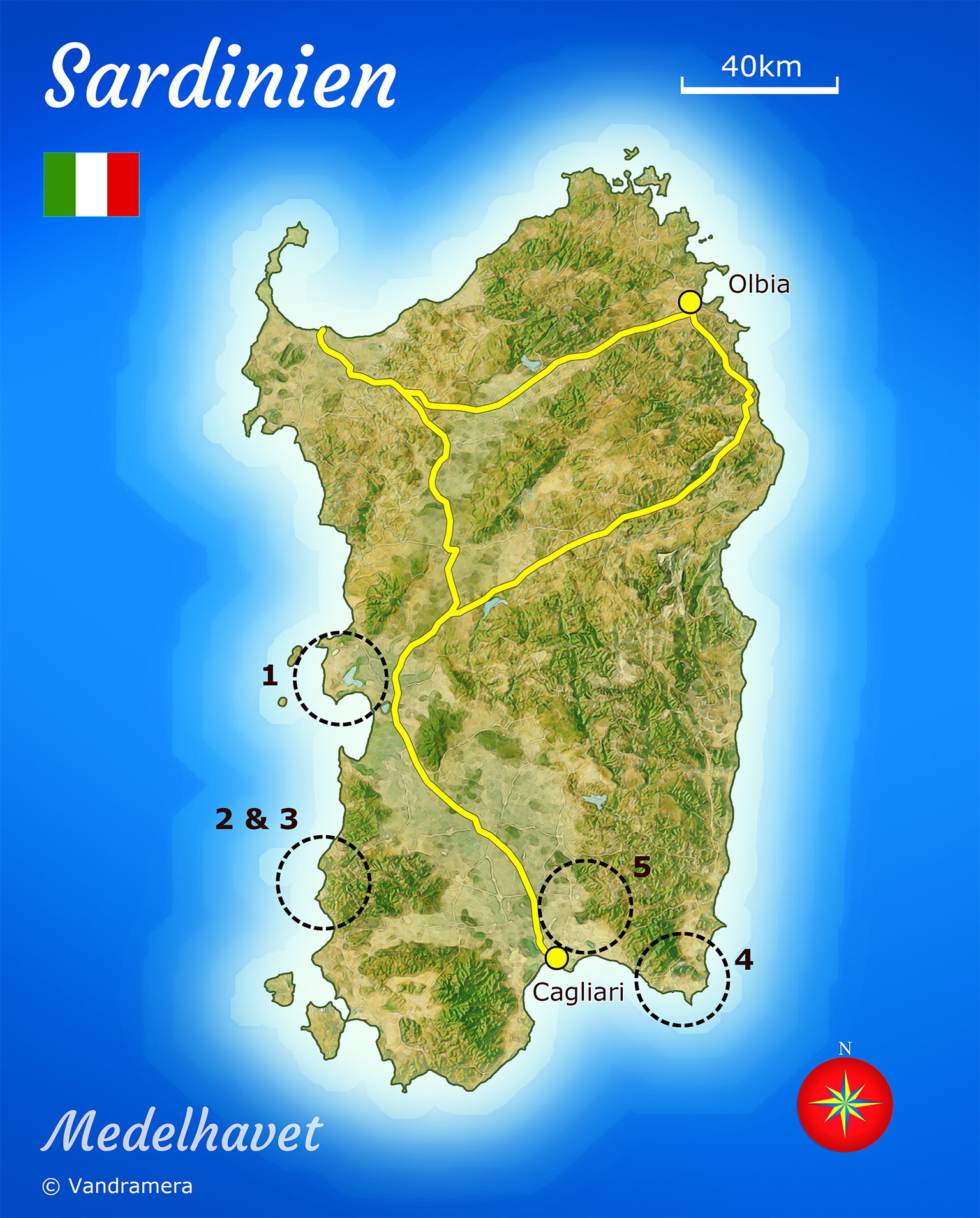 Sardinien - Vandramera - Vandringsresor