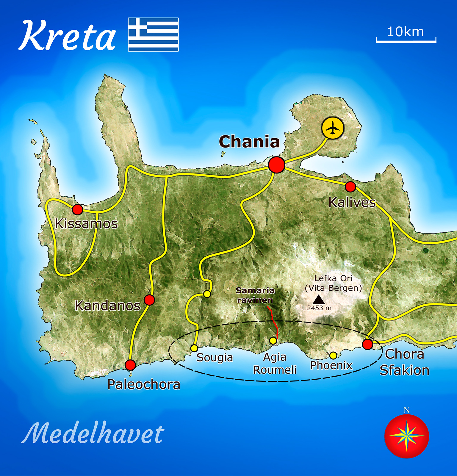samariaravinen kreta karta Vandringsresa Kreta Vandra Langs Medelhavet Pa Kreta Vandramera Se samariaravinen kreta karta
